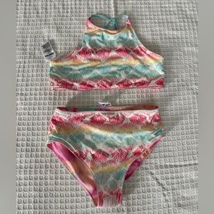 🌸Lands' End Pastel Patterned Girls Reversible Bikini Set 
**Never Worn**